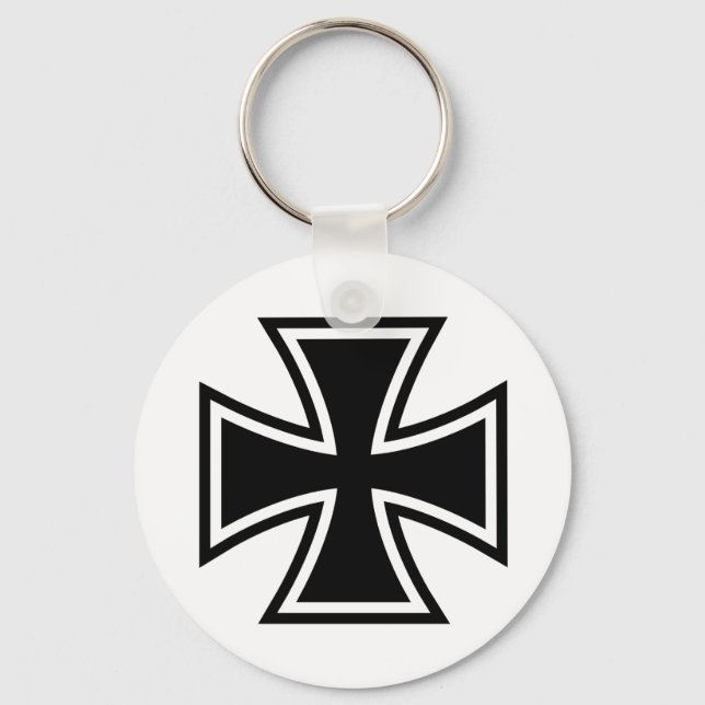 Iron Cross black white Keychain (Front)