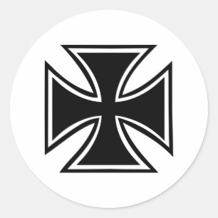 Iron cross classic round sticker