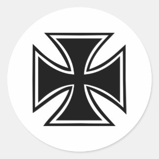 Iron cross classic round sticker