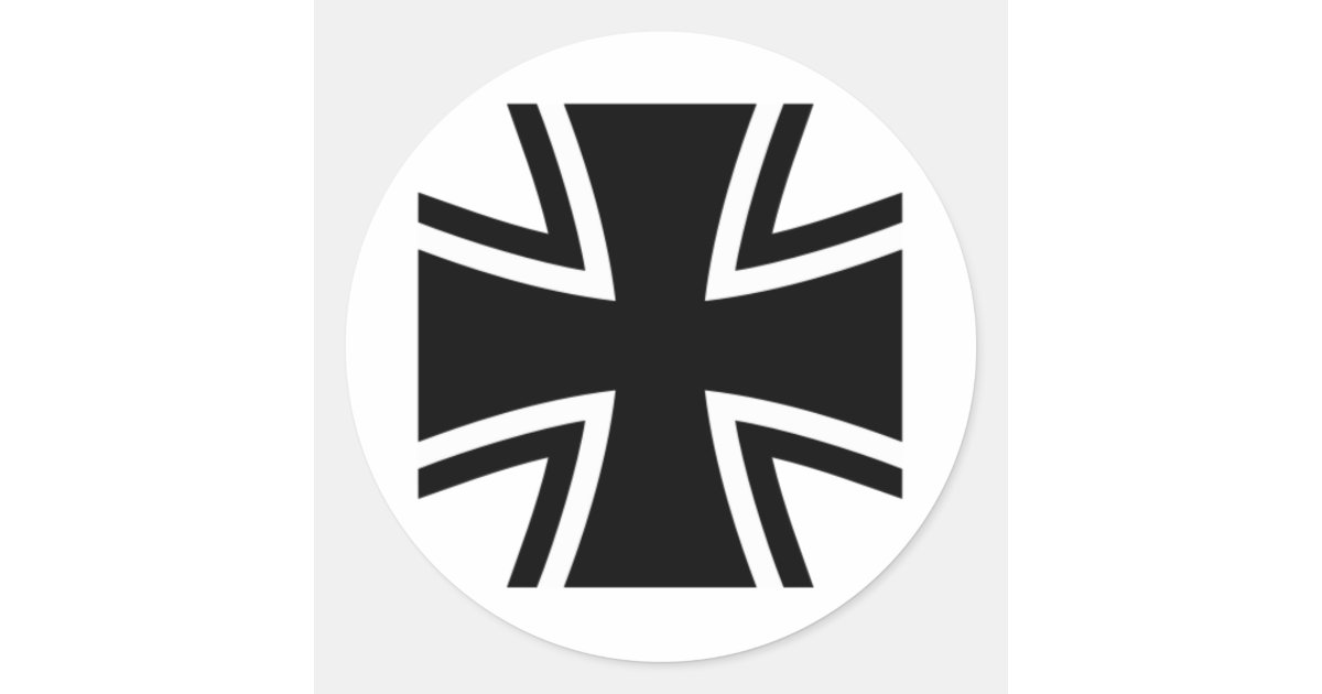 IRON CROSS CLASSIC ROUND STICKER | Zazzle