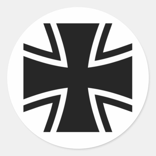 IRON CROSS CLASSIC ROUND STICKER (Front)