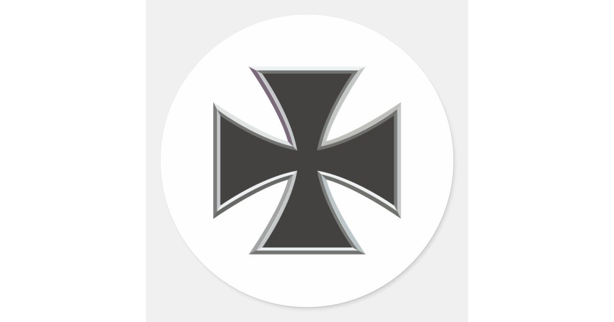 Iron Cross Classic Round Sticker | Zazzle