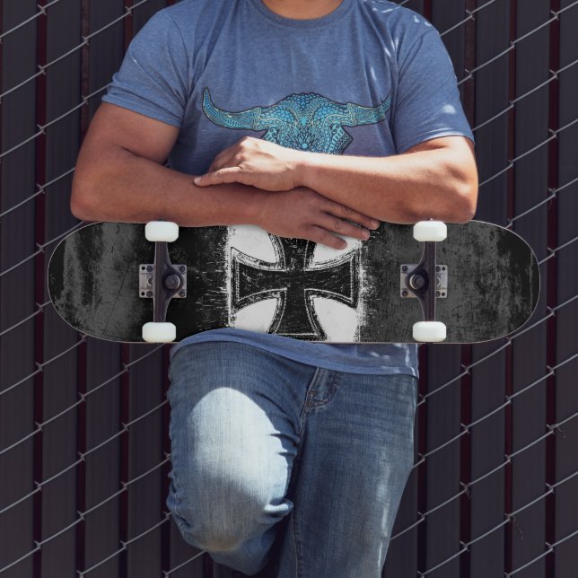 Iron Cross Skateboard | Zazzle