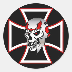 Iron Cross Skull sticker