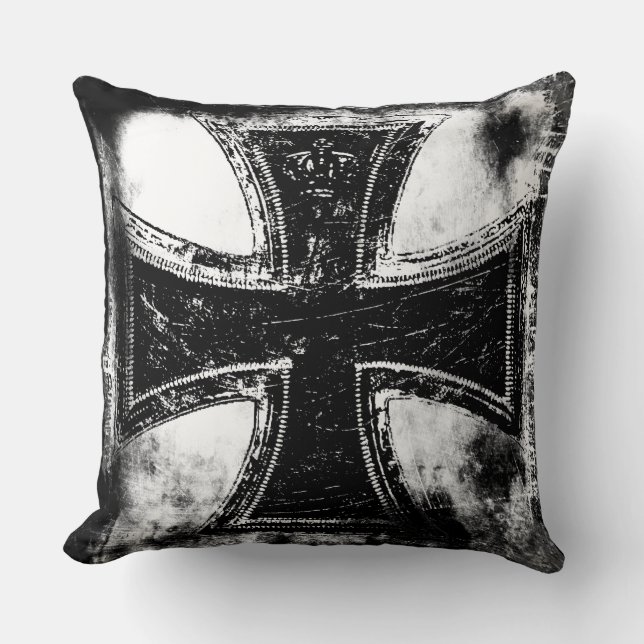 Iron Cross Throw Pillow (Front)