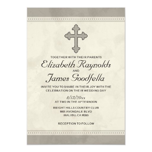 Cross Wedding Invitations 4