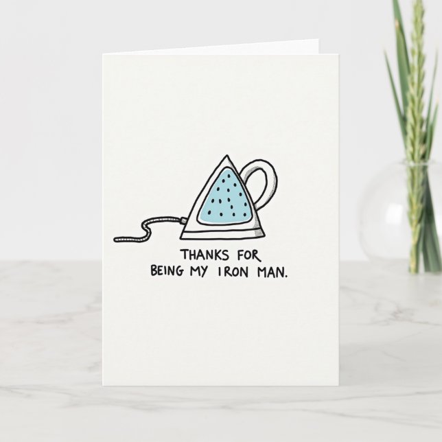 Iron Dad Hero Fathers Day Card (Front)