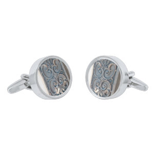 iron designs silver cufflinks