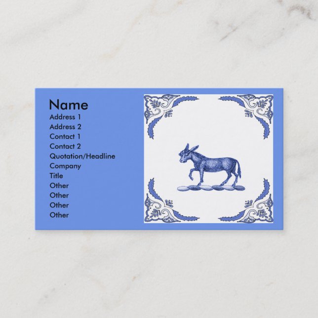 Iron Donkey  Abstract Business Card (Front)