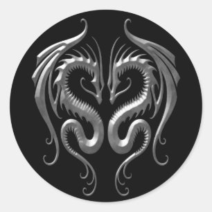 Iron Dragons Classic Round Sticker