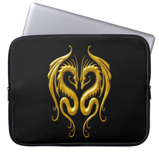 Iron Dragons, yellow and black Laptop Sleeve