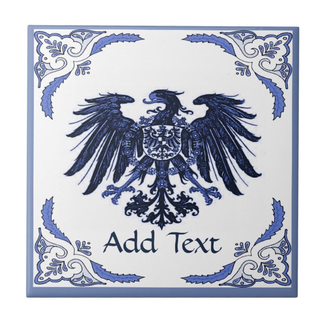 Iron Eagle  Tile, Dutch Look, Personalize Ceramic Tile (Front)