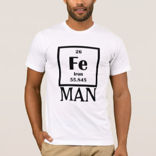 Iron Fe Iron Man Tee - Periodic Table Humor Shirt