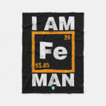 Iron (fe) Man Funny Periodic Elemen Gift  Fleece Blanket