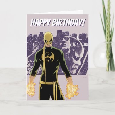 Iron Fist City Silhouette Card