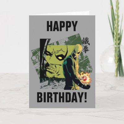 Iron Fist Comic Book Graphic Card