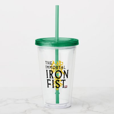 Iron Fist Name Graphic Acrylic Tumbler