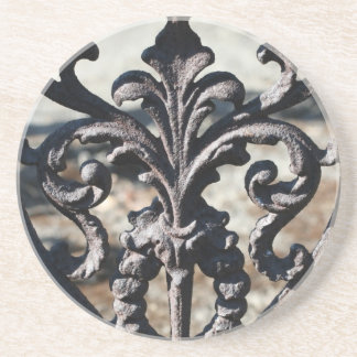 Iron Fleur De Lis Sandstone Coaster
