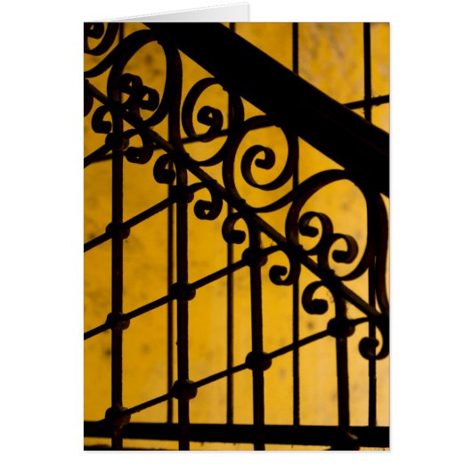 Iron gate pattern in yellow, Cuba Cards (Front)