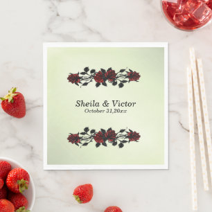 Iron Gates Gothic Red Rose Gothic Green Napkins