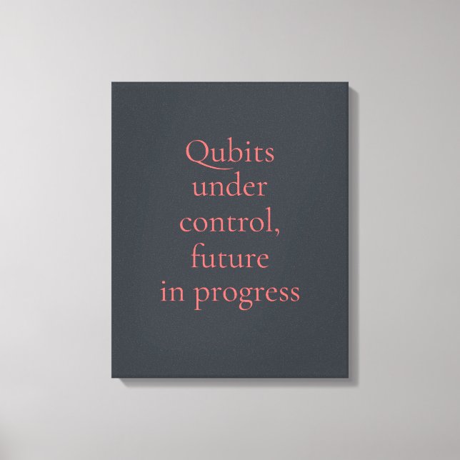 Iron Gray Orange Quantum Design Canvas Print (Front)