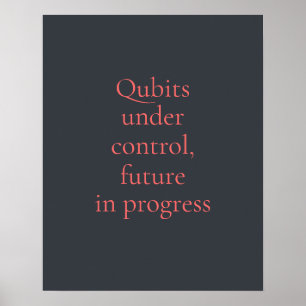 Iron Gray Orange Quantum Design Poster