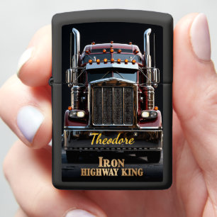 Iron Highway King Dark Red Zippo Lighter