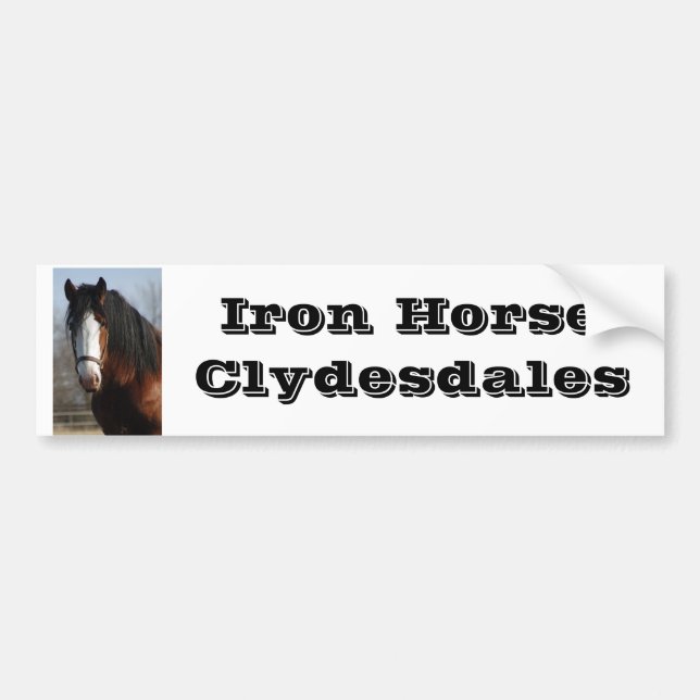 Iron Horse Clydesdales Bumpersticker Bumper Sticker (Front)
