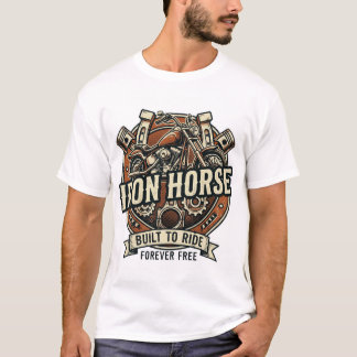 Iron Horse Vintage Motorcycle Western Biker T-Shirt
