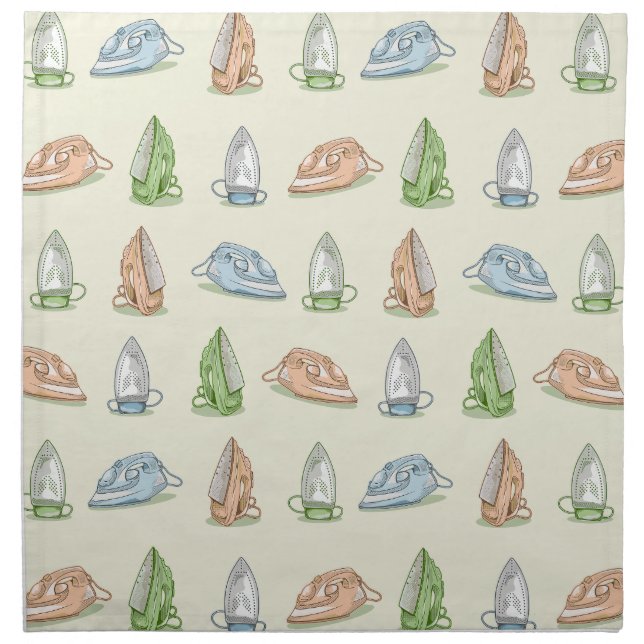 Iron Ironing Laundry patten Cloth Napkin (Front)
