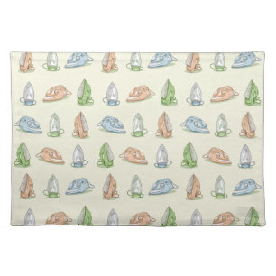 Iron Ironing Laundry patten Cloth Placemat