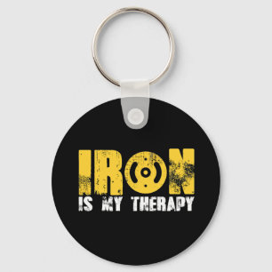 Iron is My Therapy Gym  Keychain