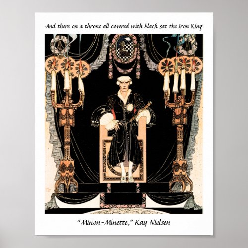 Iron King fairytale illustration by Kay Nielsen Poster