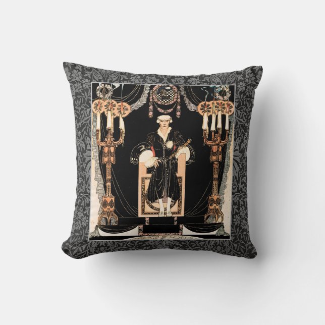 Iron King fairytale illustration by Kay Nielsen Throw Pillow (Front)