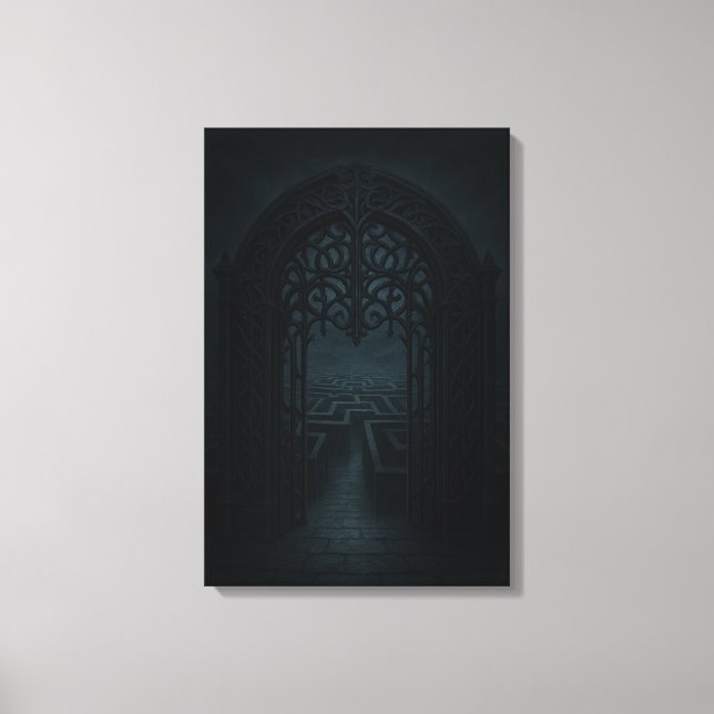 Iron Labyrinth Gate Canvas Print (Front)