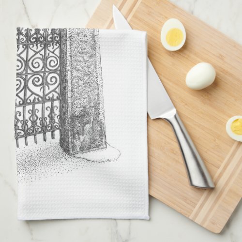 Iron Lion Gate Dish Towel