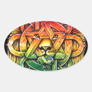 Iron Lion Zion - M1 Oval Sticker