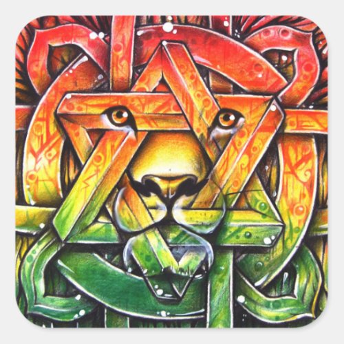 Iron Lion Zion _ M1 Square Sticker