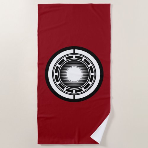 Iron Man Arc Icon Beach Towel