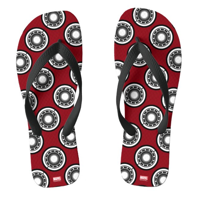 Iron Man Arc Icon Flip Flops (Footbed)