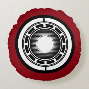 Iron Man Arc Icon Round Pillow