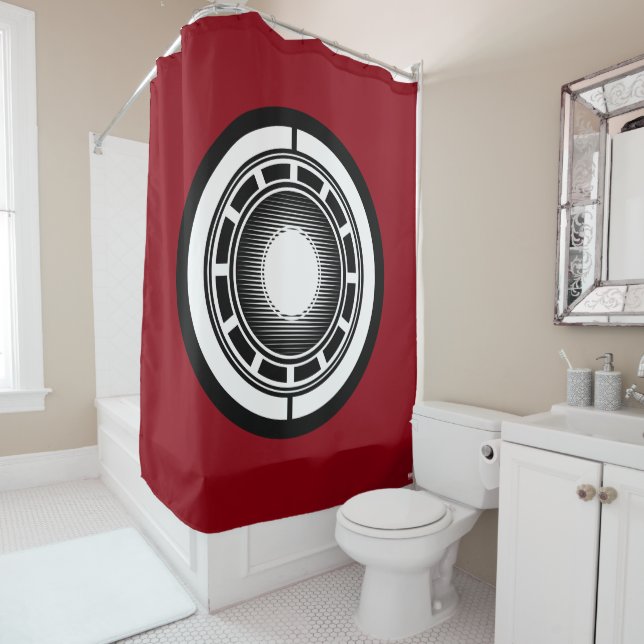 Iron Man Arc Icon Shower Curtain (In Situ)