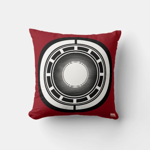 Iron Man Arc Icon Throw Pillow