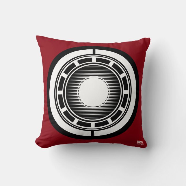 Iron Man Arc Icon Throw Pillow (Front)