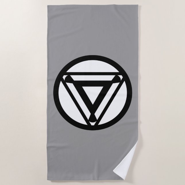 Iron Man Arc Reactor Icon Beach Towel (Front)