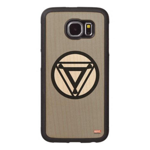 Iron Man Arc Reactor Icon Carved Wood Samsung Galaxy S6 Case