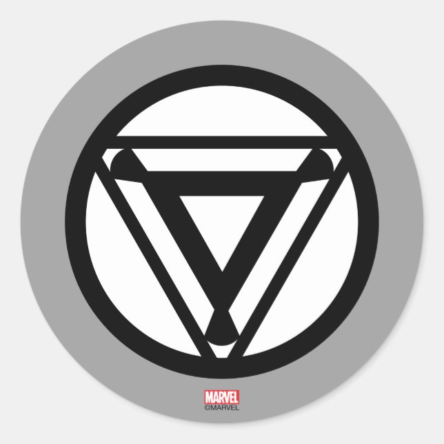 Iron Man Arc Reactor Icon Classic Round Sticker (Front)