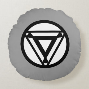 Iron Man Arc Reactor Icon Round Pillow