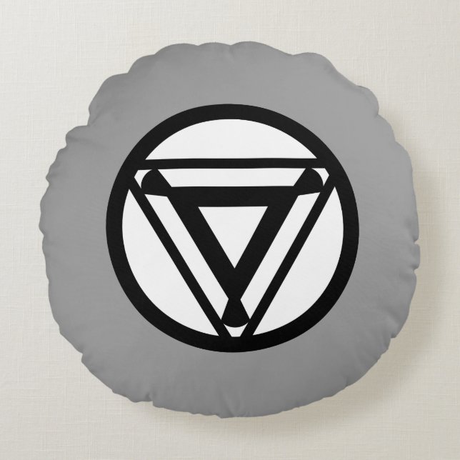 Iron Man Arc Reactor Icon Round Pillow (Front)