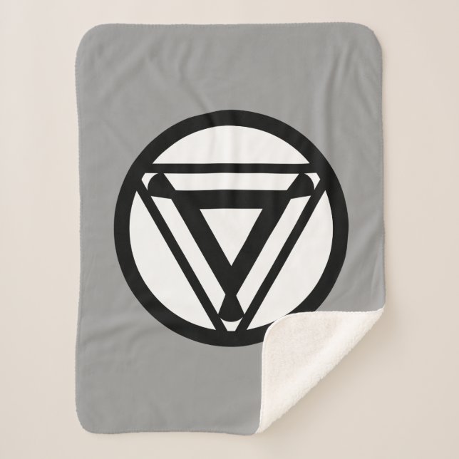 Iron Man Arc Reactor Icon Sherpa Blanket (Front)